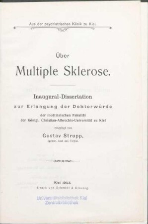 Über Multiple Sklerose