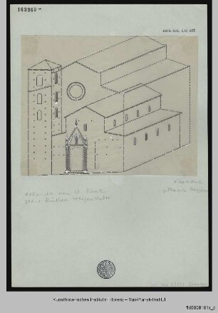 Rekonstruktionszeichnung zu Santa Maria Maggiore