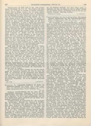 398-399 [Rezension] Finsterwalder, Paul Willem, Die Canones Theodori Cantuariensis und ihre Ueberlieferungsformen