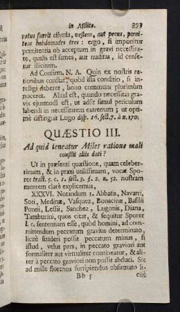 393-409, Quaestio III. Ad quid teneatur Miles ratione mali consilii aliis dati?