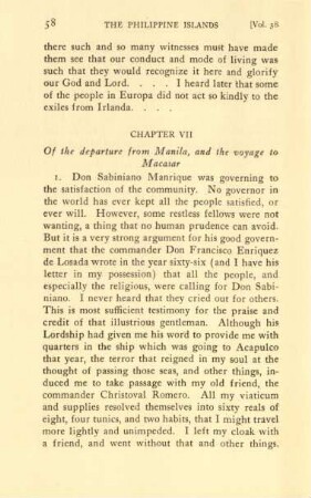 Chapter VII. Of the departure from Manila, and the voyage to Macasar