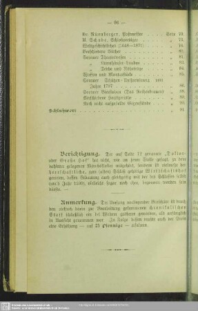 Berichtigung ; Anmerkung