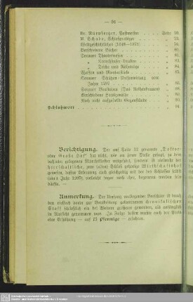 Berichtigung ; Anmerkung