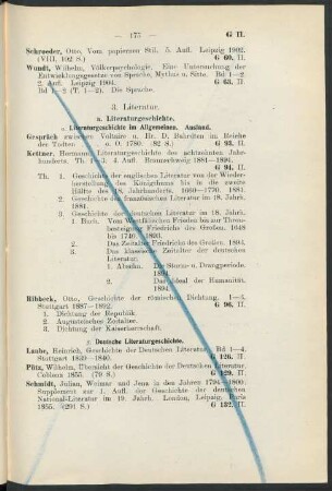 Alpha. Literaturgeschichte im Allgemeinen. Ausland.