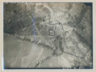 Foto der deutschen Batterie-Stellung 854 Ost südöstlich von Prasnitschka (Luftbild)