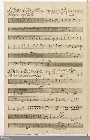 1795. Cavatina: Calma l'affanno / Martín y Soler, V.