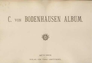C. von Bodenhausen Album. Reproduktionen nach Gemälden
