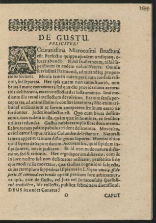 De Gustu. Daniel Büttnerus