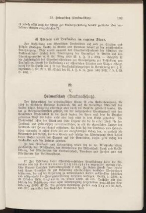 V. Heimatschutz (Denkmalschutz).