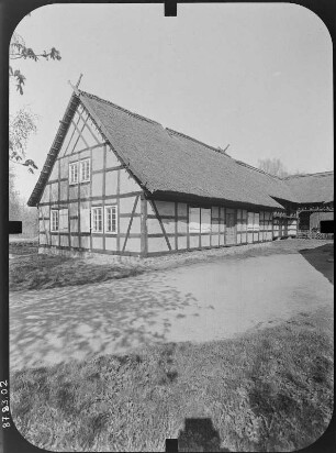 Lübbenau-Lehde, Dorfstraße 3. Freilandmuseum. Doppelwohnstallhaus (umgesetzt aus Kittlitz). Hofansicht