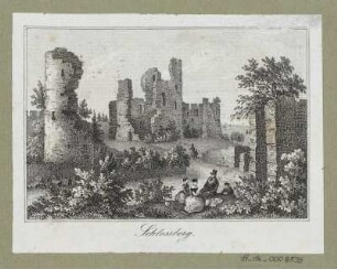 Ansicht von Schlossberg, Radierung, 1840 : Schlossberg. - Dresden : Otto u. Lehmann, [ca. 1840]. - 1 Kunstblatt : Radierung ; 11,0 x 7,5 cm