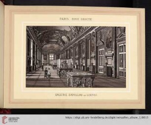 Paris, rive droite. Galerie d'Apollon au Louvre