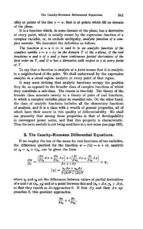 3. The Cauchy-Riemann differential equations.