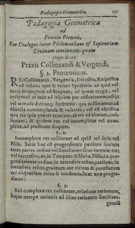 Pædagogia Geometrica ad Praxim Pietatis [...]