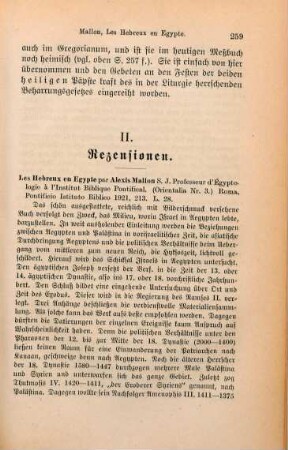 259-261 [Rezension] Mallon, Alexis, Les Hébreux en Egypte