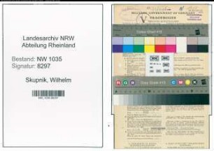 Entnazifizierung Wilhelm Skupnik , geb. 26.12.1898 (Kaufmaennischer Angestellter)
