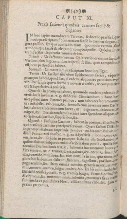 Caput XI. Praxis faciendi quodvis carmen facilè & eleganter.