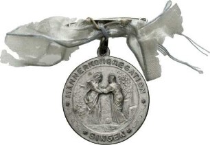 Einseitige Medaille der Marianischen Männerkongregation aus Singen