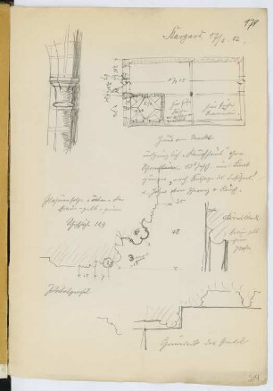 Marienkirche, Stargard: Details (aus: Skizzen- und Fotoalbum 28)