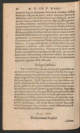 Cap. IIII. De Axiomate simplici.