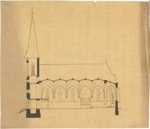 Schmidt, Heinrich von; Veldenz / Mosel; Kath. Kirche - Längsschnitt