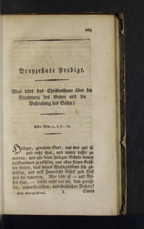 Dreyzehnte Predigt.