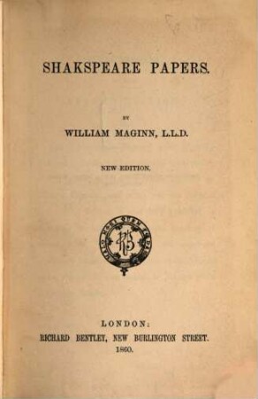 Shakspeare papers