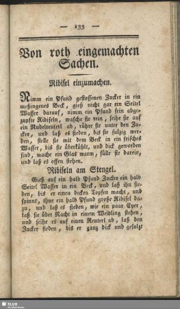 Von roth eingemachten Sachen