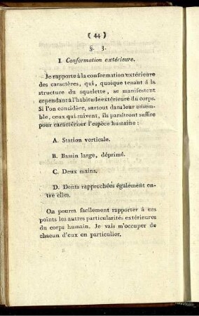 I. Conformation extérieure