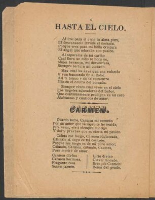 Hasta el cielo.