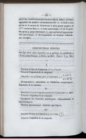 Compositions écrites.