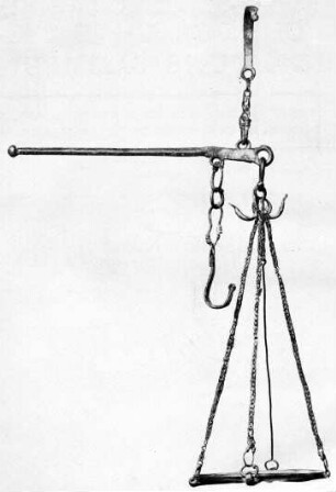 Schnellwaage mit doppelter Aufhängung und lateinischer Eichinschrift: IMP.CAES.M.AVREL.ANTONIN.IMP.CAES.L.AVRELIO.VERO.AVG.COS.II.EX.IN.CAPITOLIO