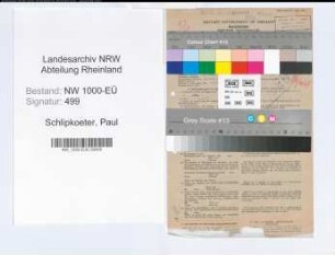 Entnazifizierung Paul Schlipkoeter, geb. 16.12.1893 (Bankangest.)