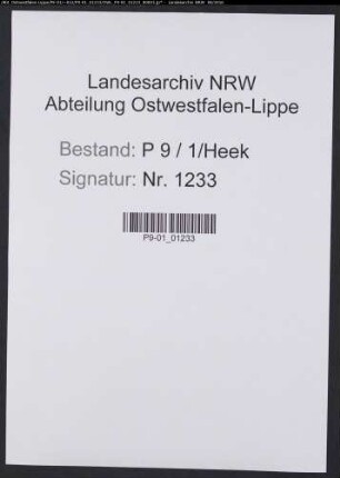 Sterberegister Standesamt Heek