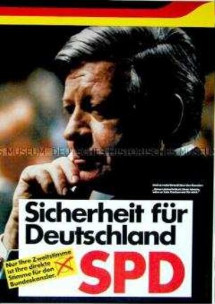 Wahlplakat der SPD zur Bundestagswahl 1980