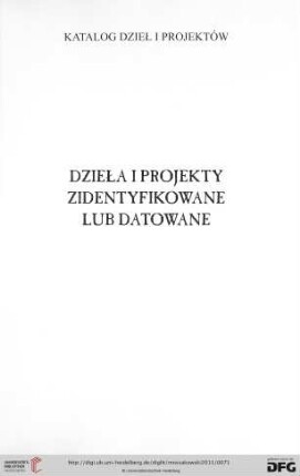Katalog dzieł i projektów