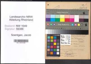 Entnazifizierung Jacob Soentgen , geb. 28.04.1907 (Landwirt)