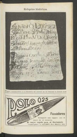 Reliquias históricas - [Fotografía]