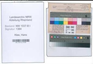Entnazifizierung Hans Klee , geb. 02.06.1908 (Buchhalter)
