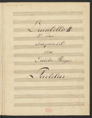 Quintette; vl (2), vla (2), vlc; D-Dur