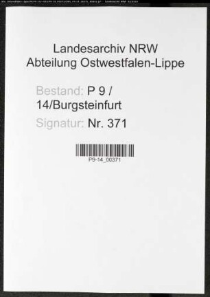 Sterberegister Standesamt Burgsteinfurt