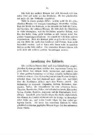 Anordnung des Kabinets