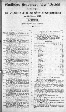 Sitzung 3., 22. Januar 1925