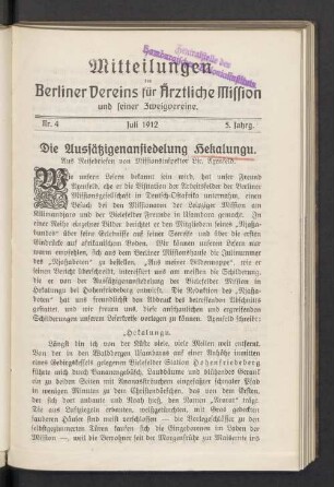 Nr. 4. Juli 1912