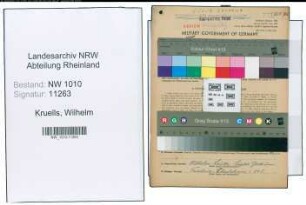 Entnazifizierung Wilhelm Kruells , geb. 16.05.1888 (Stadtsekretaer)