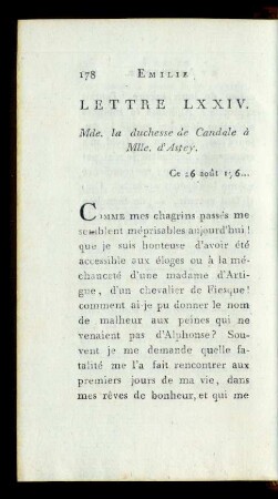 Lettre LXXIV.