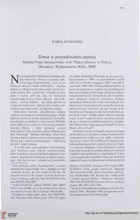 72: Temat w poszukiwaniu autora : Dorota Folga-Januszewska, Ach! Plakat filmowy w Polsce, Olszanica, Wydawnictwo BoSz, 2009