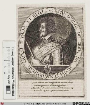 Bildnis Carlo I. (Gonzaga), 1595 duc de Nevers et Rethel, 1628-37 Herzog von Mantua und Montferrat