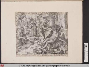 Satan bestraft Hiob mit Geschwüren (Hiob 2,7-10).