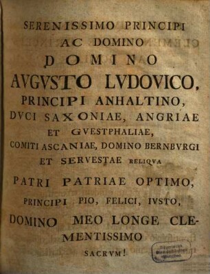 Diss. inaug. iur. ad tit. XIV. Ord. Prov. Anh. de eo quod iustum est secundum observantiam Cothoniensem circa ius gabellarum
